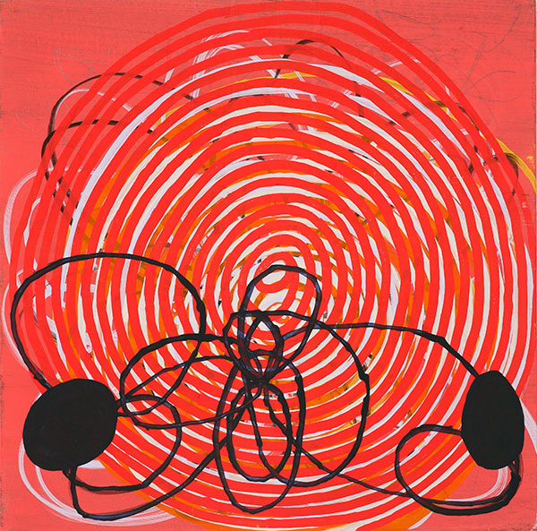 Röd Vinda, 55 x 55 cm