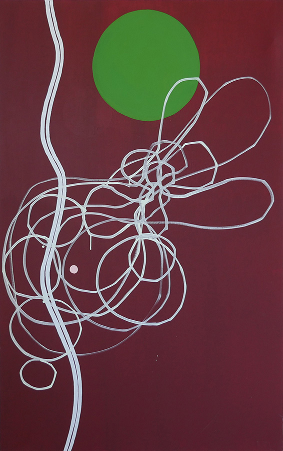 Stor grön prick, 110 x175 cm