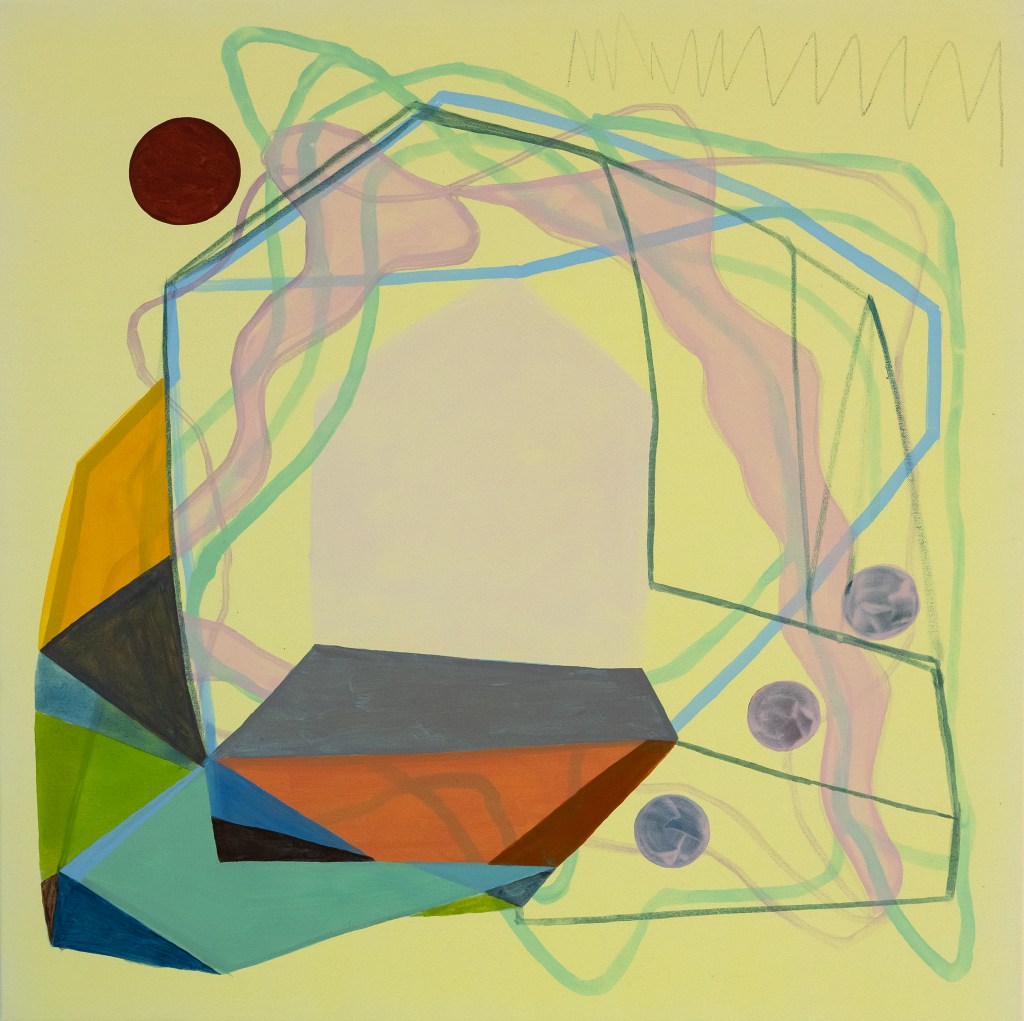 Hemma I, akryl, 55 x 55 cm