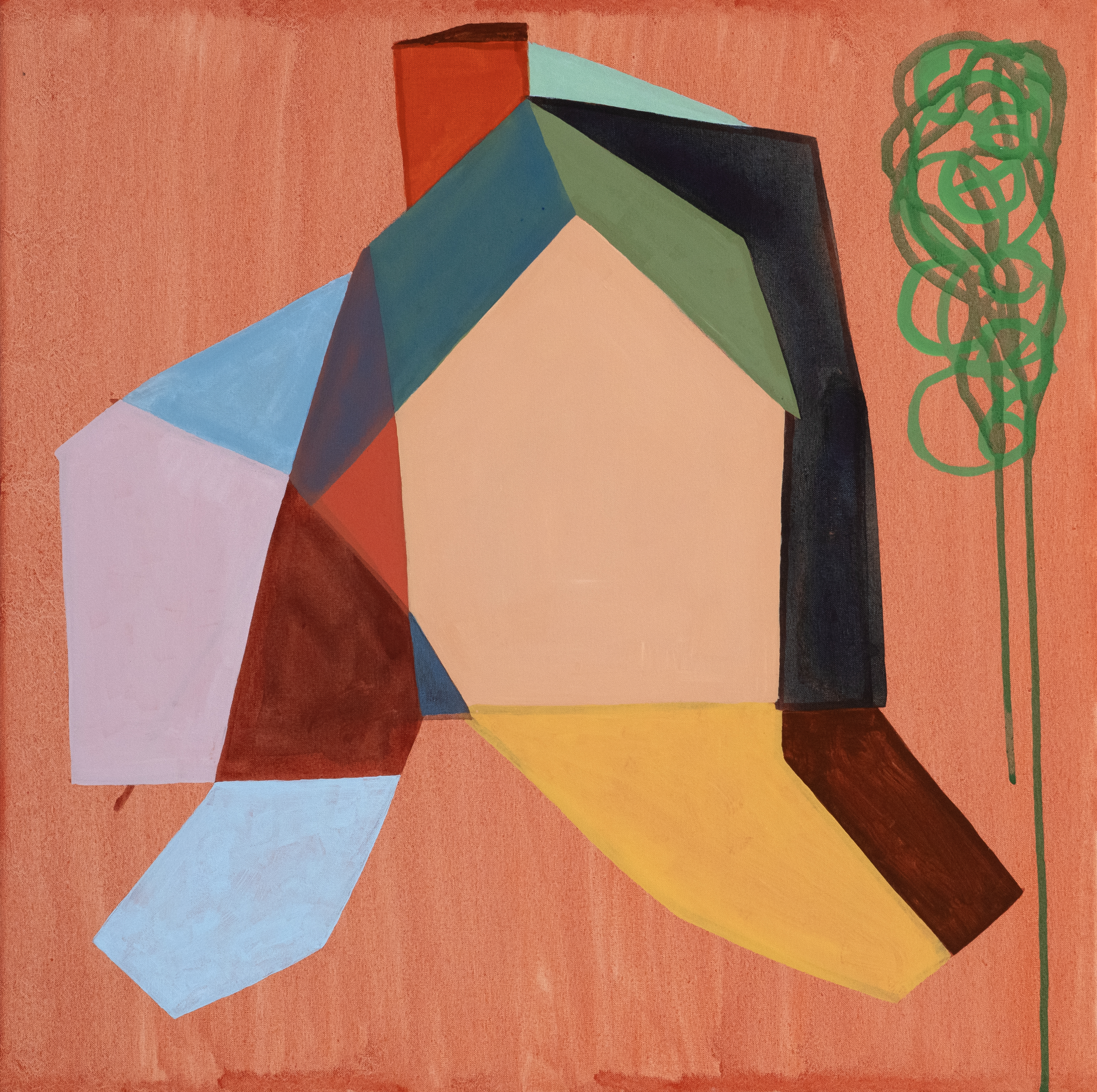 Hemma II, akryl, 55 x 55 cm