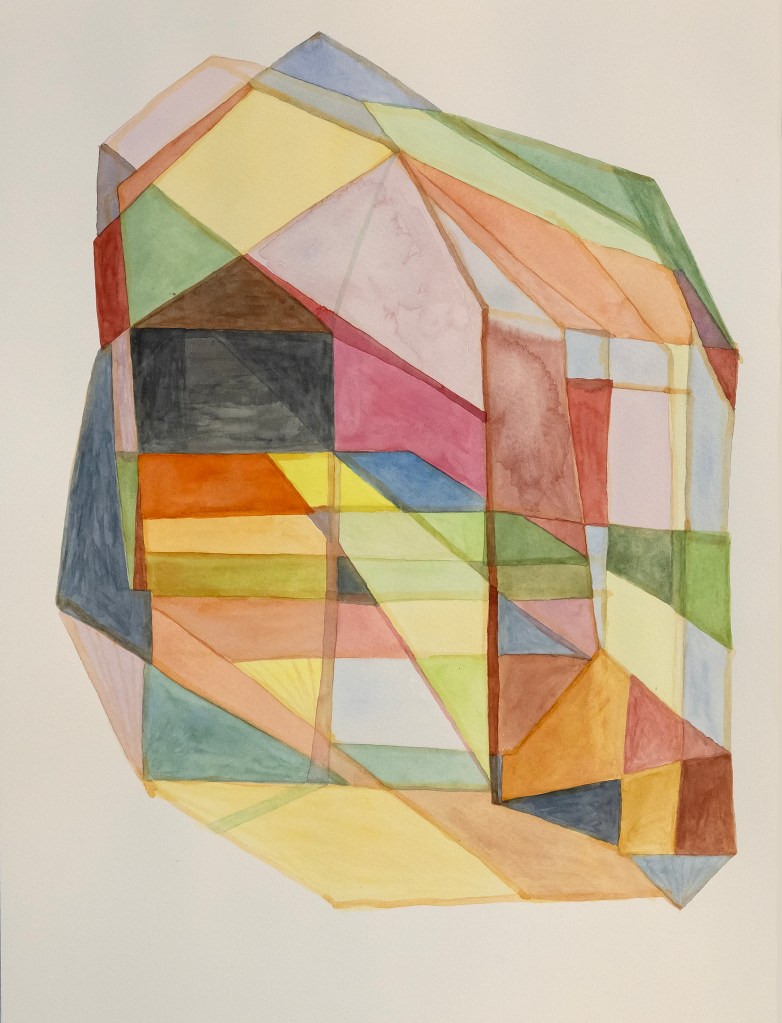 ”Mitt hierta I”, akvarell, 31 x 41 cm