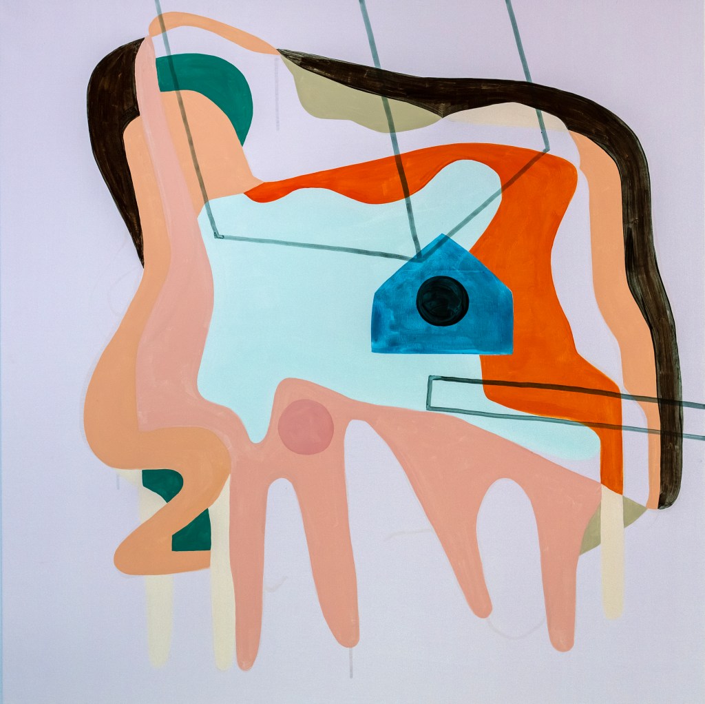 Stuga II, akryl, 95 x 95 cm